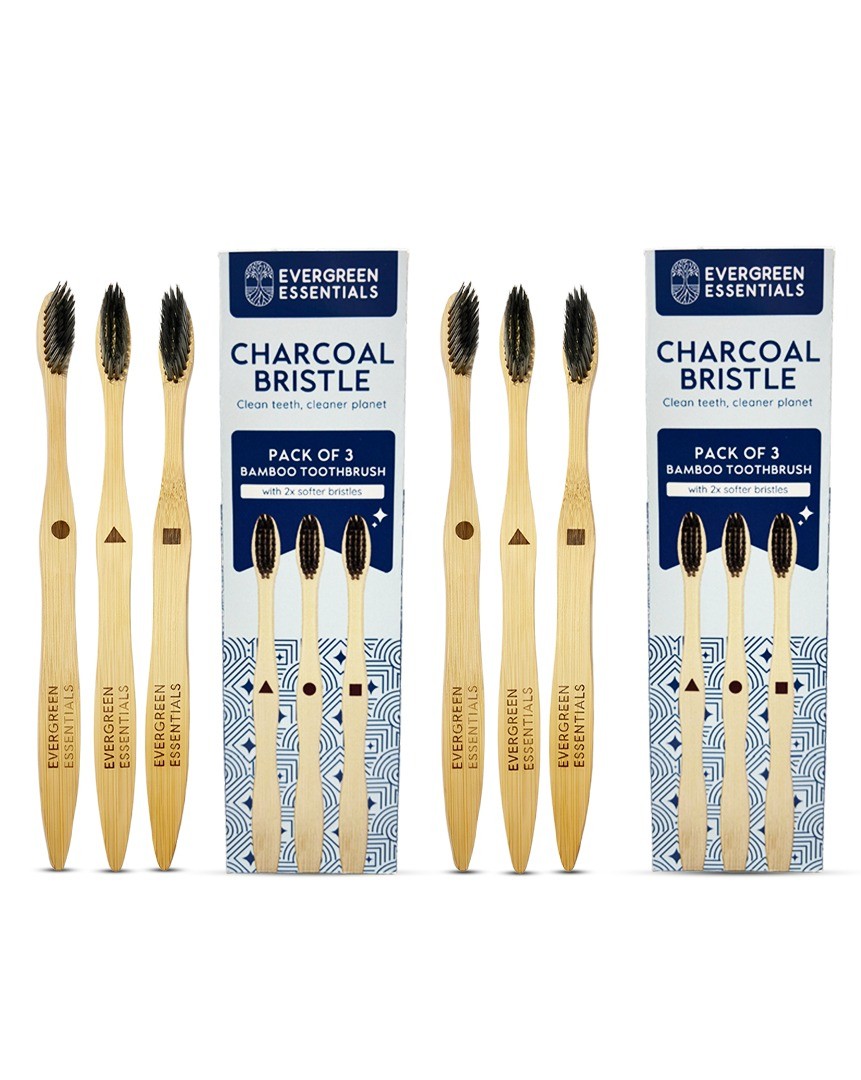 Bamboo Toothbrush Pack of 6