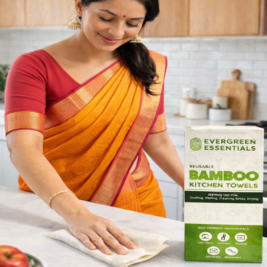 Evergreen Essentials Bamboo Kitchen Towels
