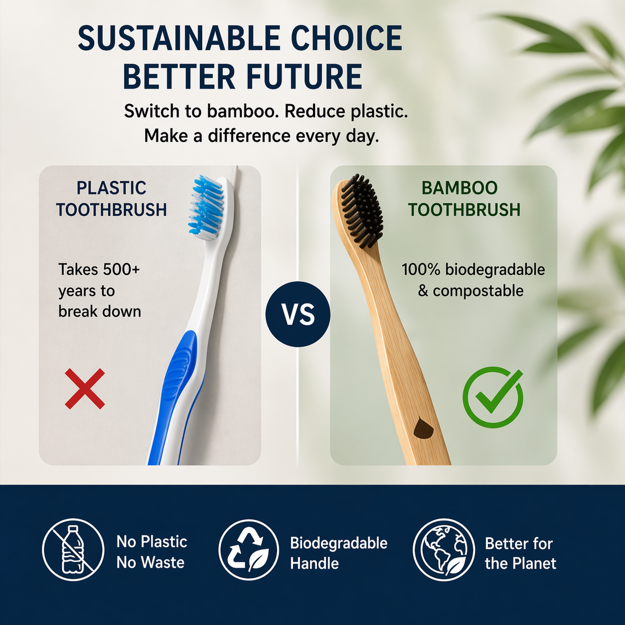 Evergreen Essentials Bamboo Toothbrush Set
